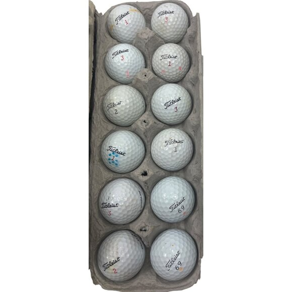 Used Titleist Golf Balls Assorted Numbers Pre-Owned total 24 102a - Picture 3 of 4